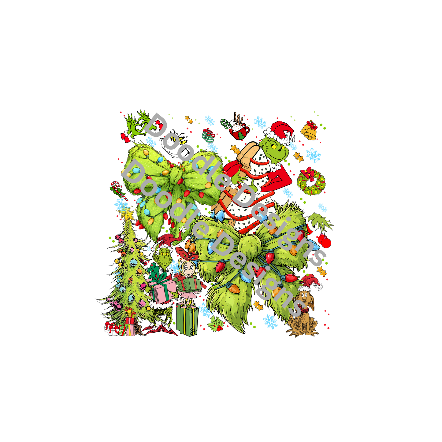 dtf child size t-shirt transfers Christmas