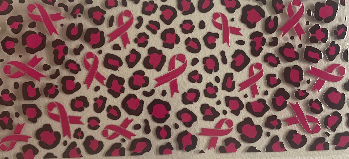 UV DTF Cup Wrap, breast cancer awareness