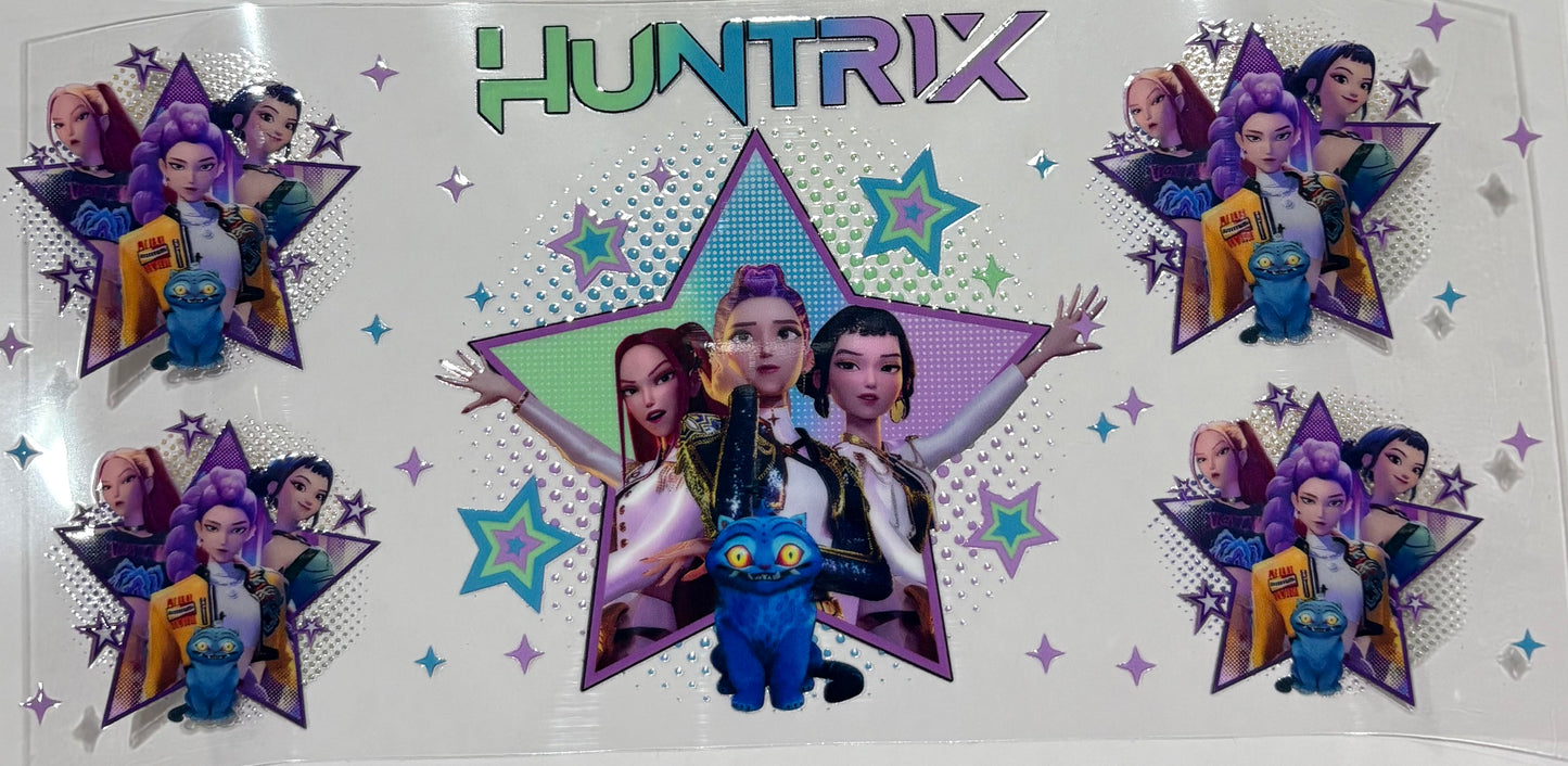 Uv dtf 16oz cup wraps "huntrix"