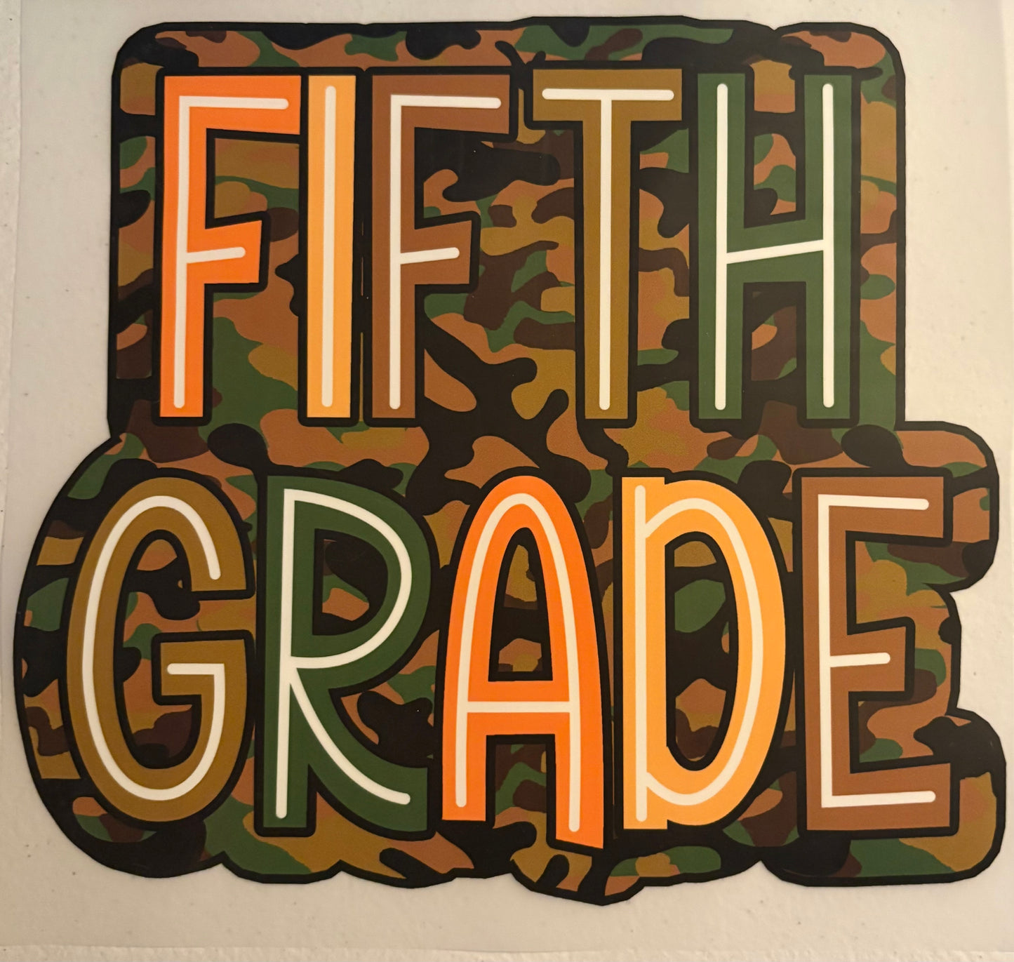 dtf child size t-shirt transfers "5th grade"