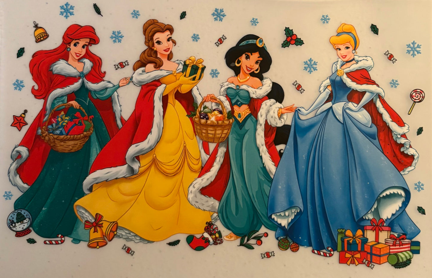 dtf child size t-shirt transfers "Disney princess" Christmas