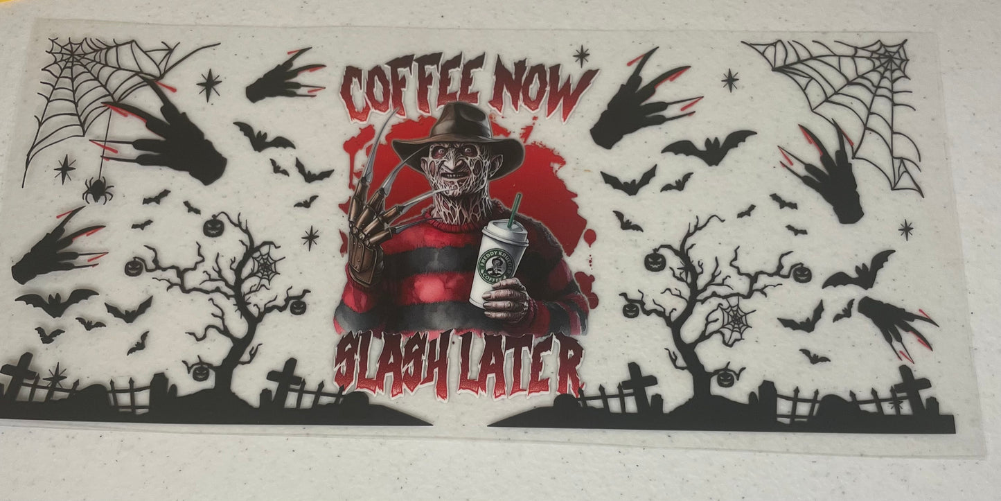 UV DTF Cup Wrap, Halloween Freddy