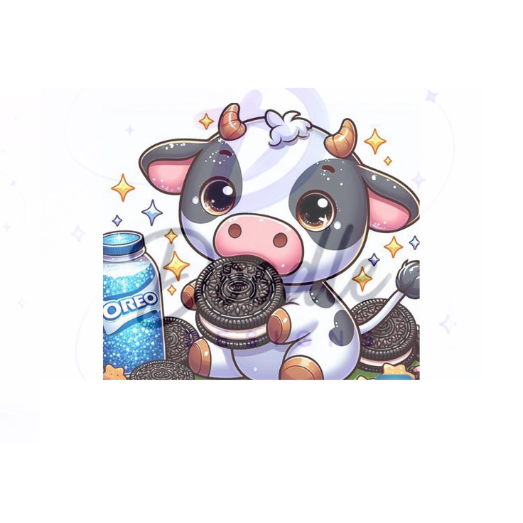 dtf child size t-shirt transfers "Oreo Cow"