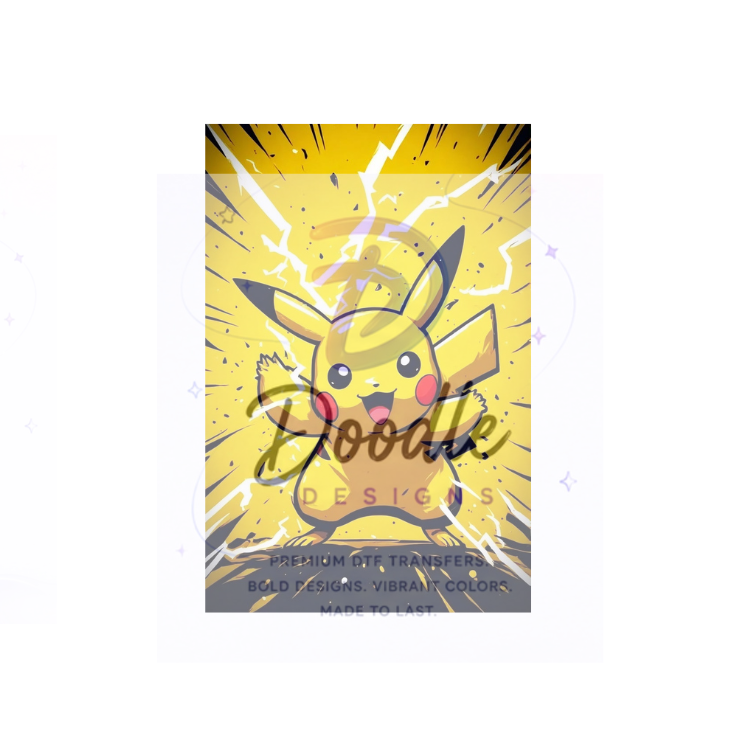 dtf child size t-shirt transfers "pokemon"