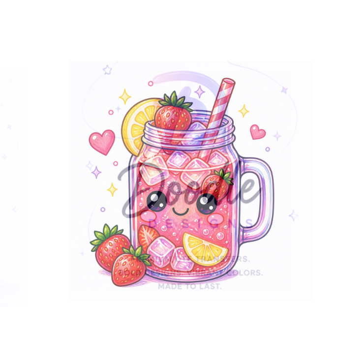 dtf child size t-shirt transfers "Strawberry Lemonade"