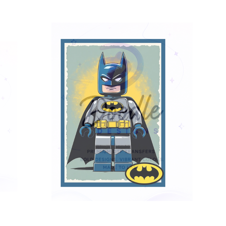 dtf child size t-shirt transfers " Batman lego"