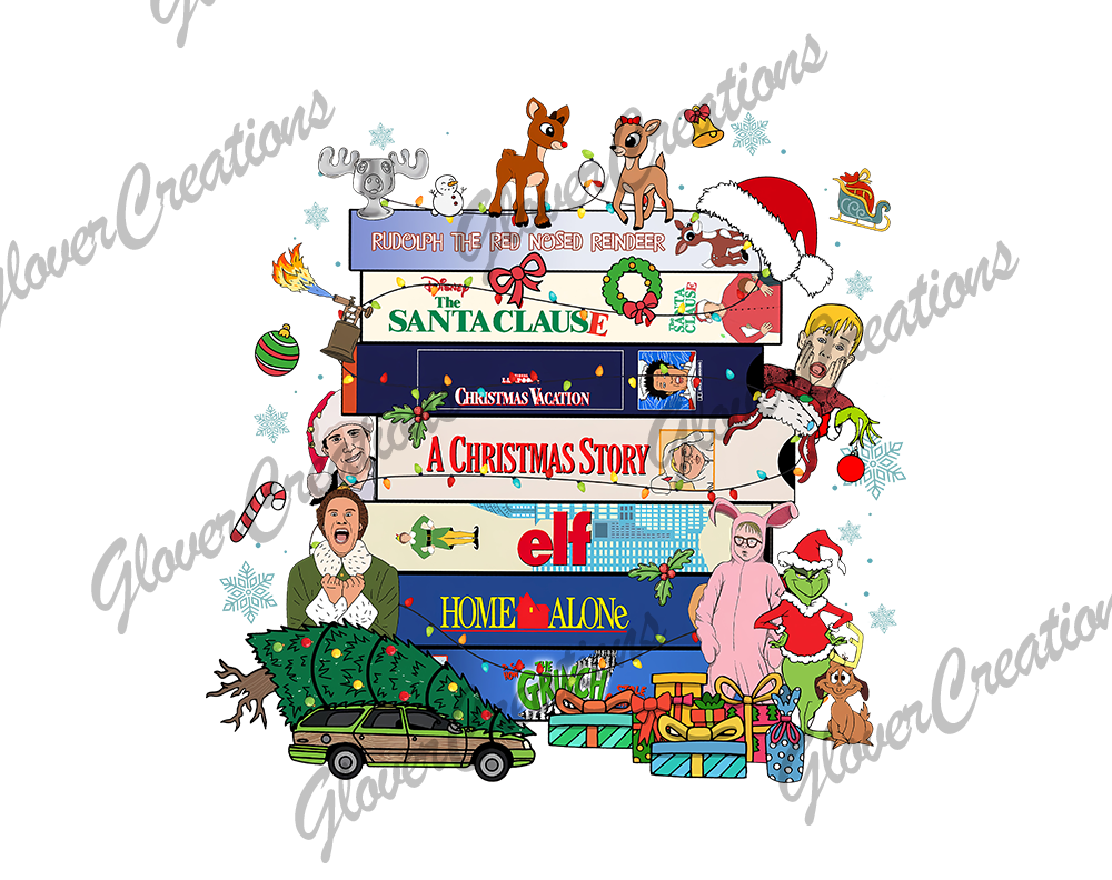 dtf child size t-shirt transfers Christmas