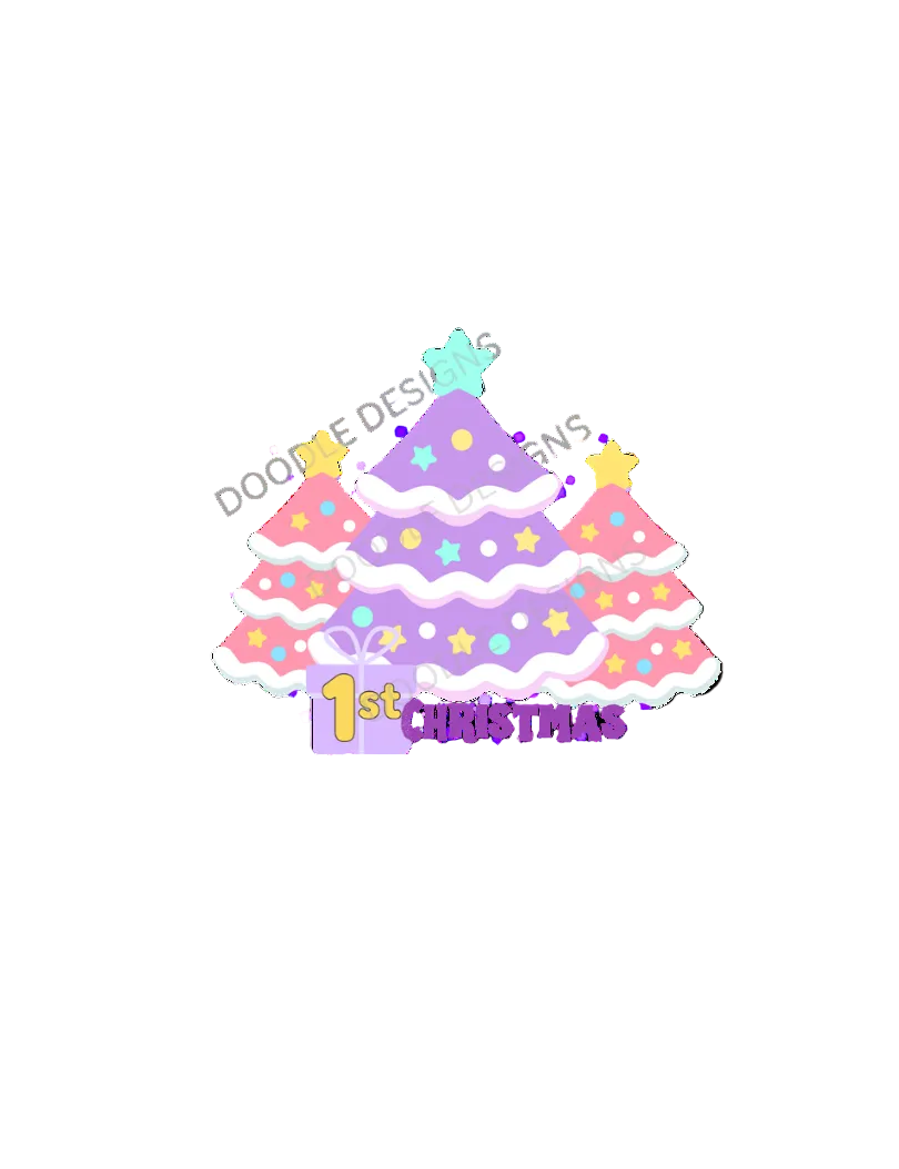 Digital Download. "Baby 1st Christmas" PNG+SVG