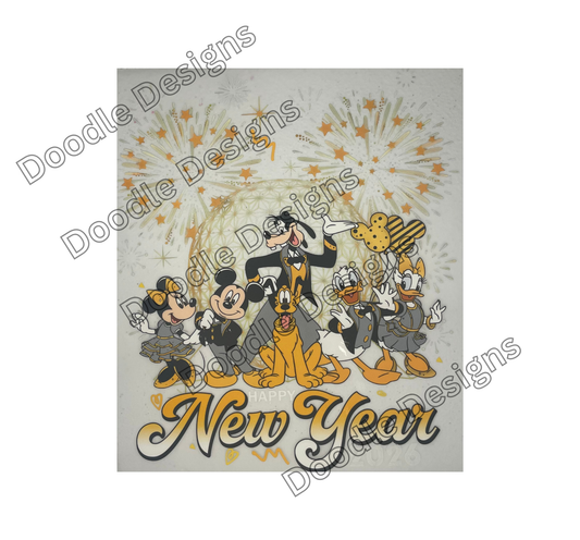 dtf child size t-shirt transfers New Years