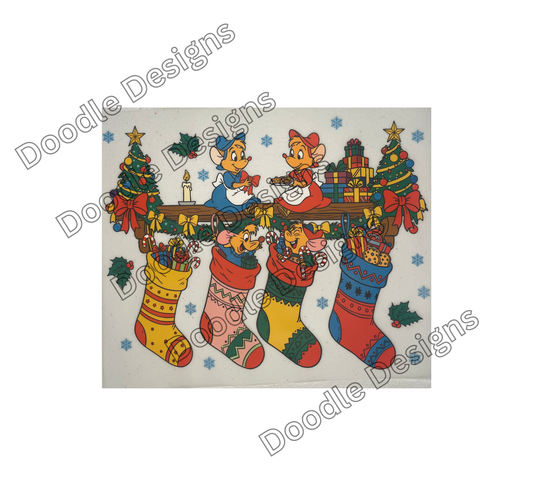 dtf child size t-shirt transfers Christmas