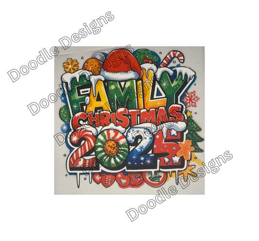 dtf child size t-shirt transfers Christmas