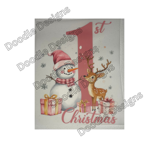 dtf child size t-shirt transfer Christmas