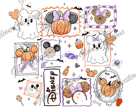 dtf child size t-shirt transfers Halloween