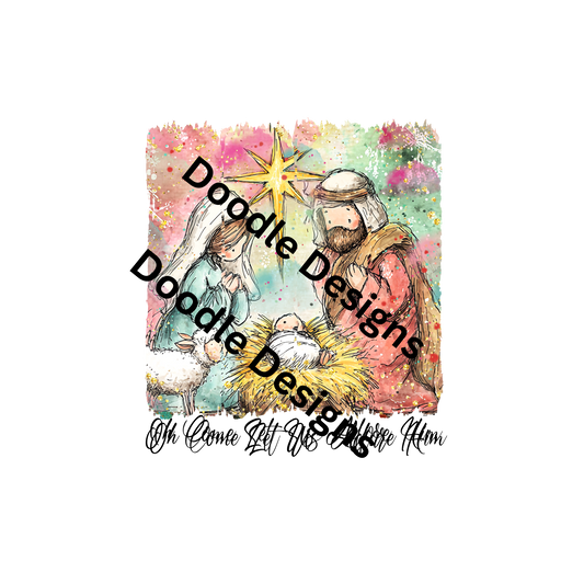 dtf child size t-shirt transfers Christmas