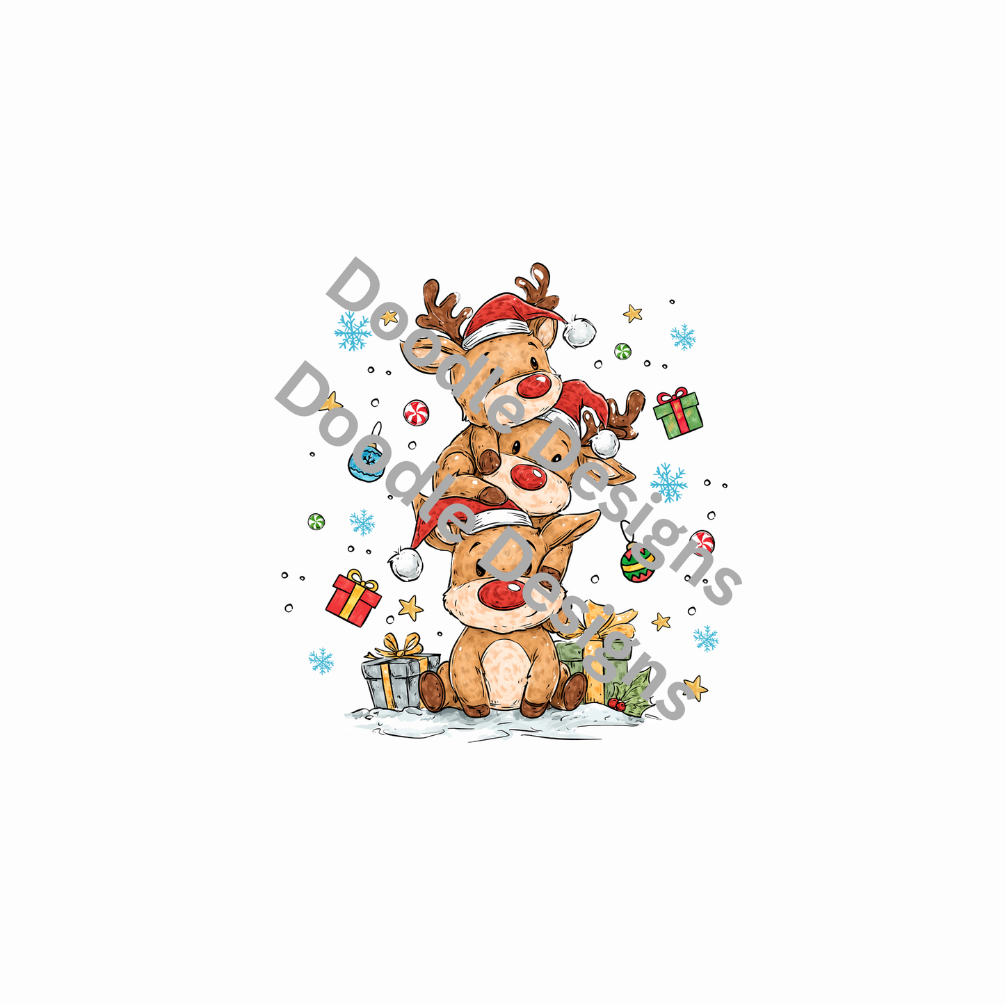 dtf child size t-shirt transfers Christmas