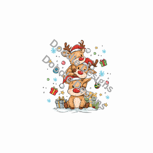 dtf child size t-shirt transfers Christmas