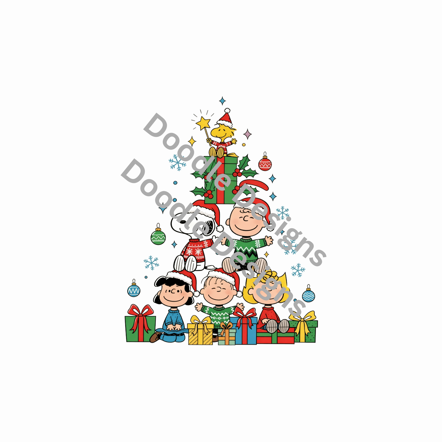 dtf child size t-shirt transfers Christmas