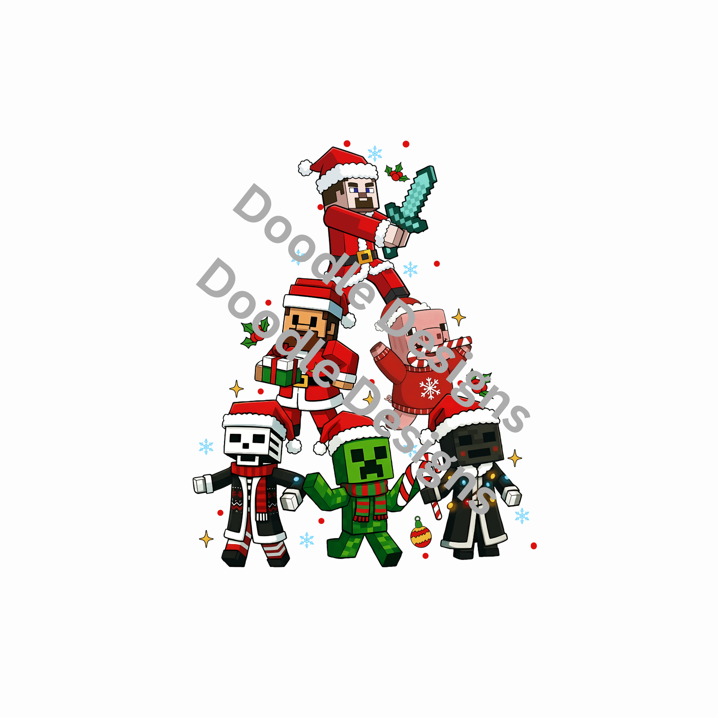 dtf child size t-shirt transfers Christmas