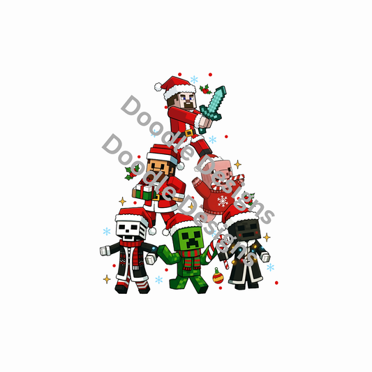 dtf child size t-shirt transfers Christmas