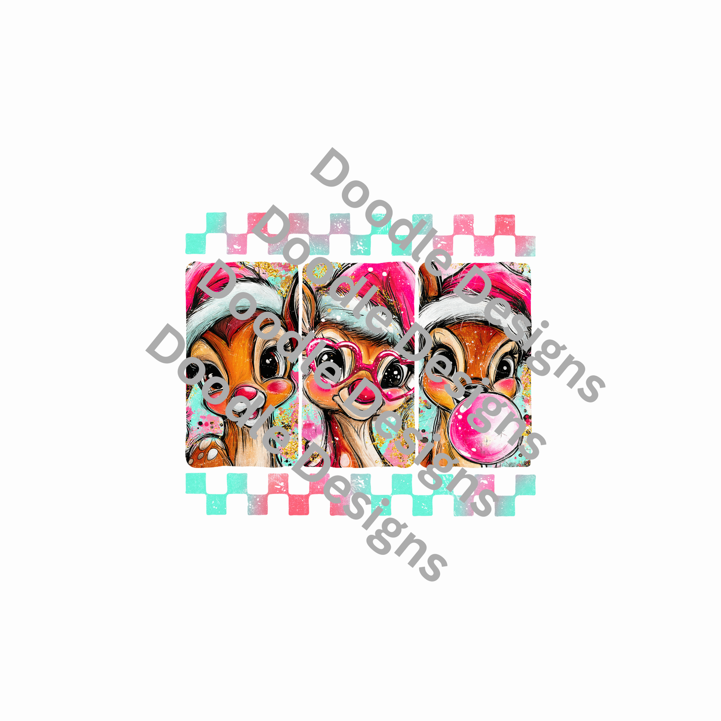 dtf child size t-shirt transfers Christmas