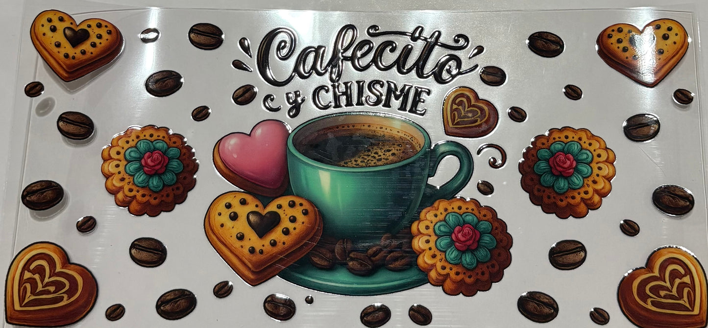 Uv dtf 16oz cup wraps   "french coffee"