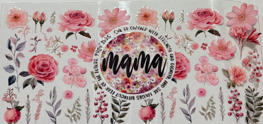 Uv dtf 16oz cup wraps   "mama"