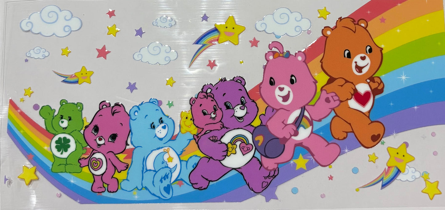 Uv dtf 16oz cup wraps   "care bears"