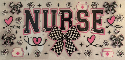 Uv dtf 16oz cup wraps   "Nurse"