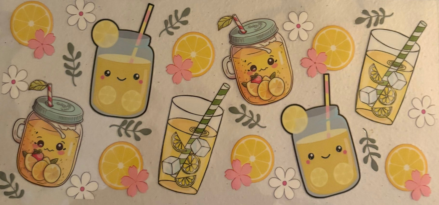 Uv dtf 16oz cup wraps   "Lemonade"