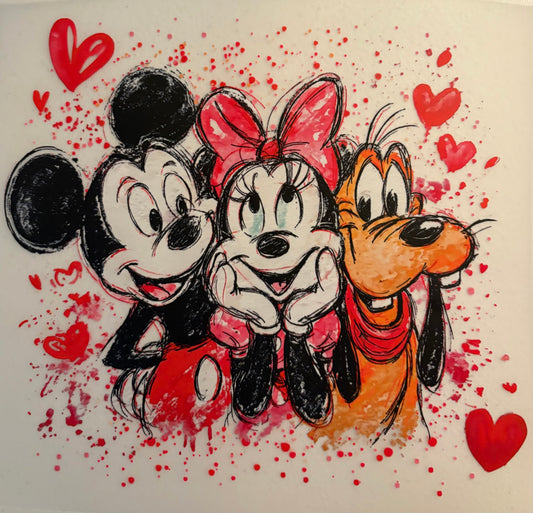 dtf child size t-shirt transfers "valentine" Disney