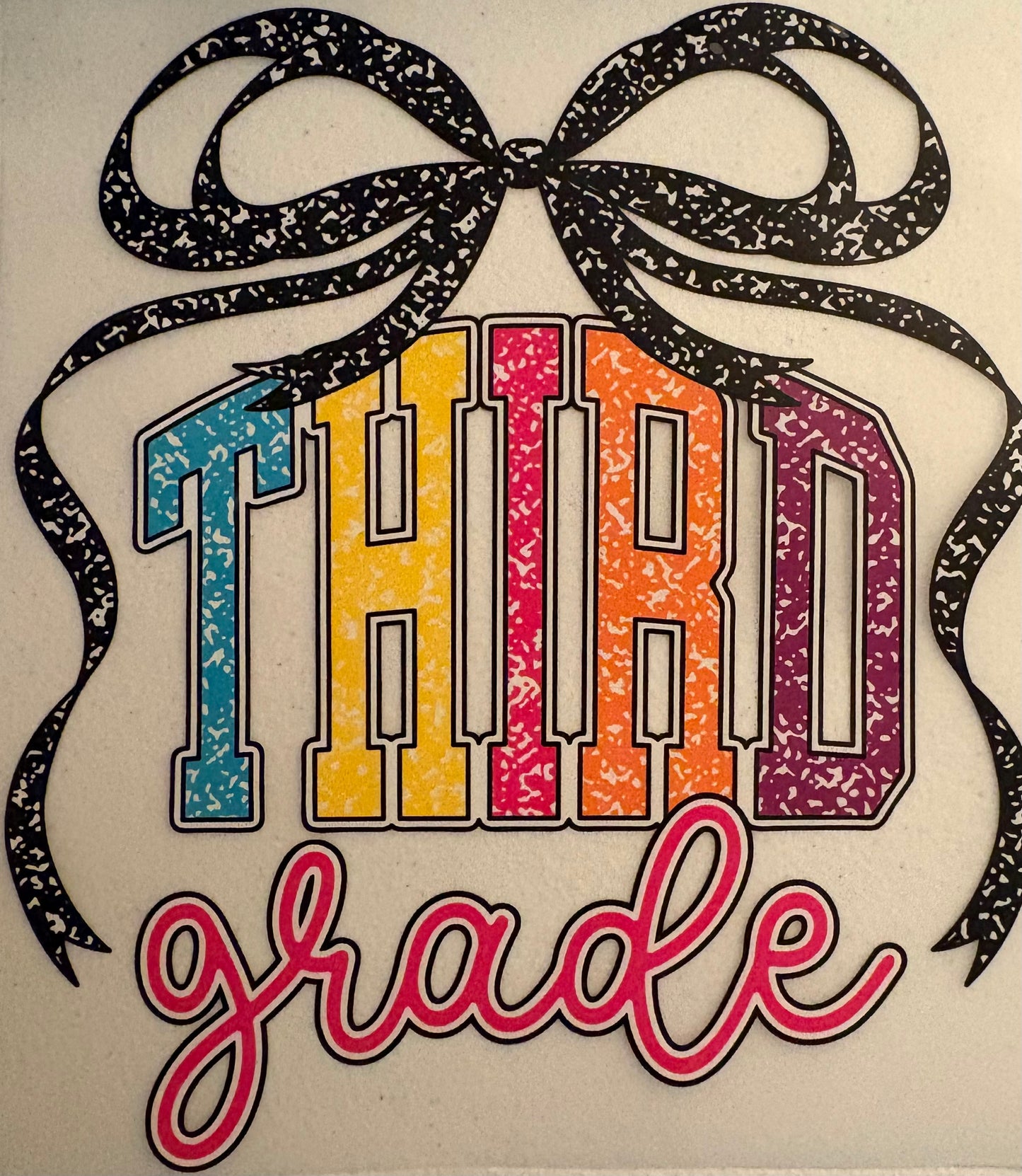 dtf child size t-shirt transfers "3rd grade"