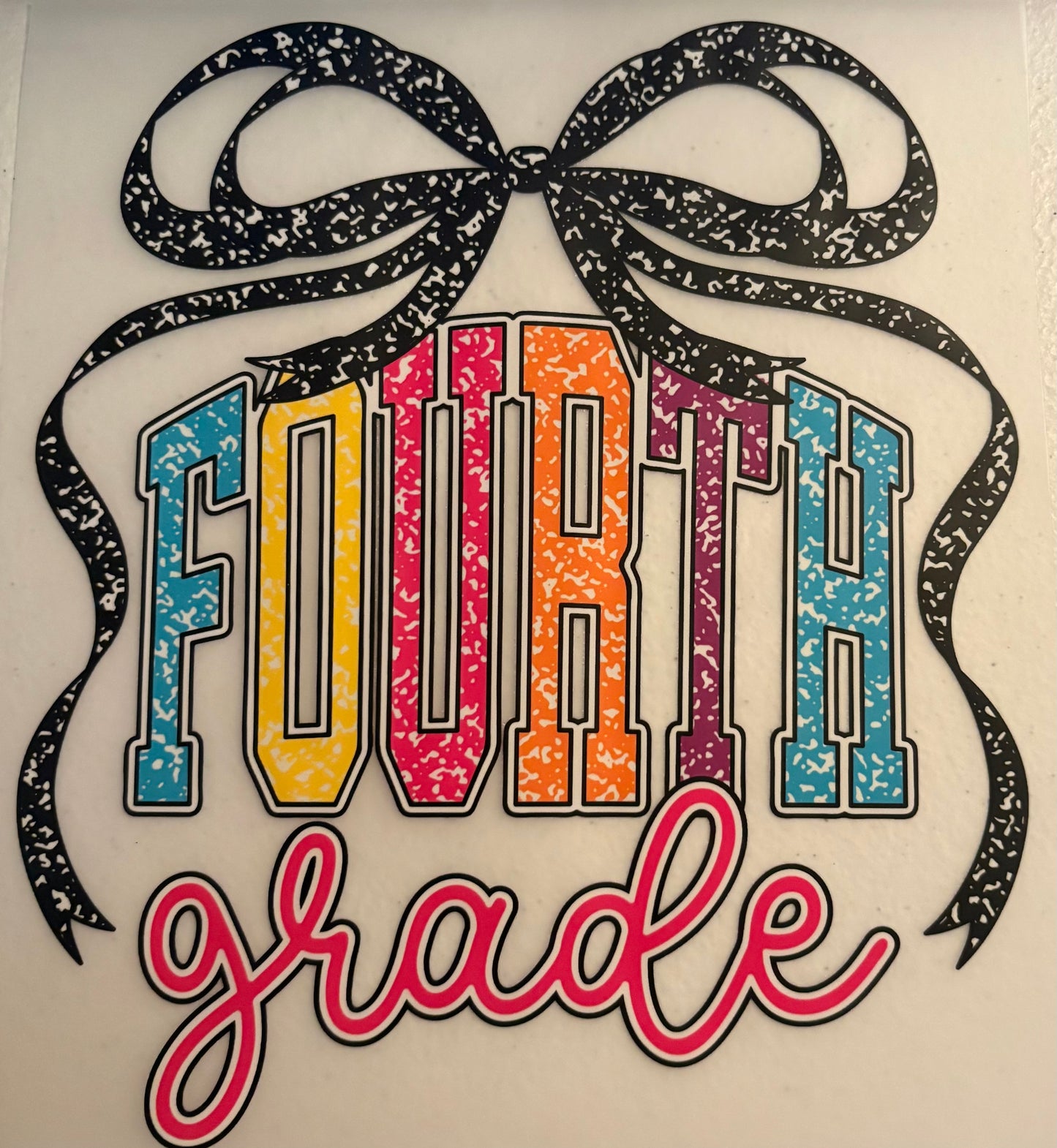 dtf child size t-shirt transfers "4th grade"