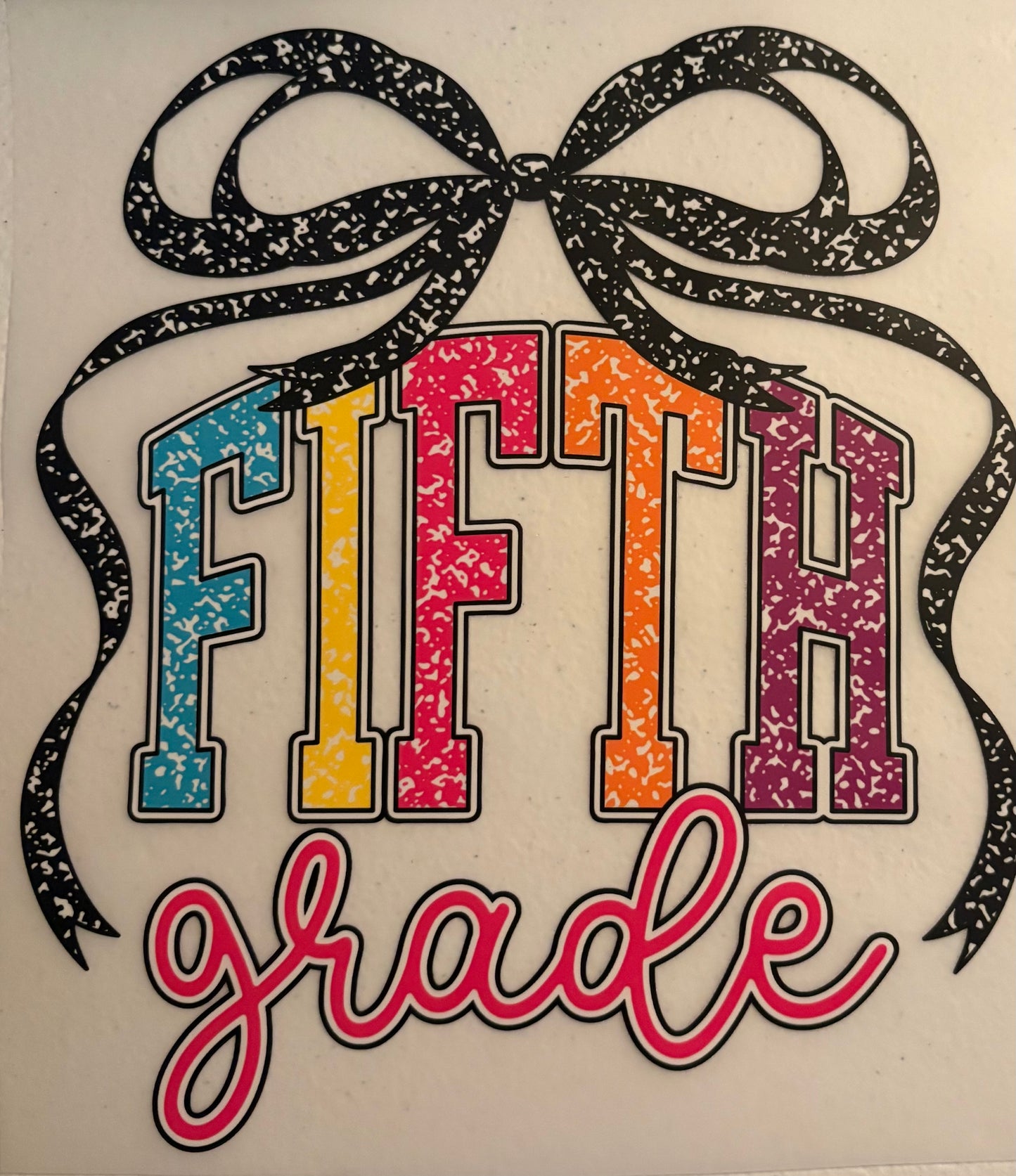 dtf child size t-shirt transfers "5th grade"