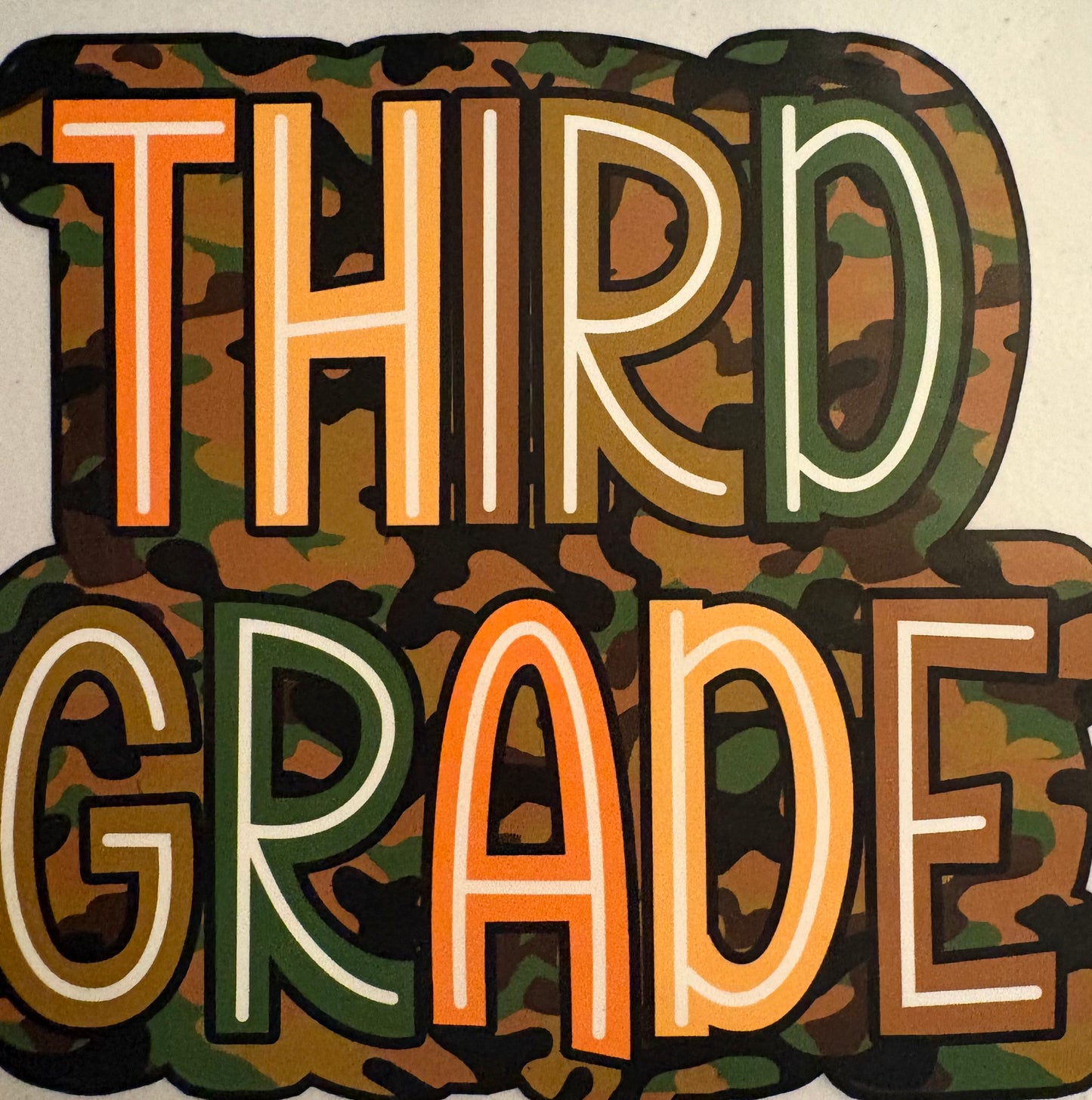dtf child size t-shirt transfers "3rd grade"