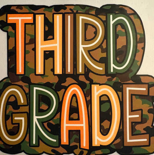 dtf child size t-shirt transfers "3rd grade"