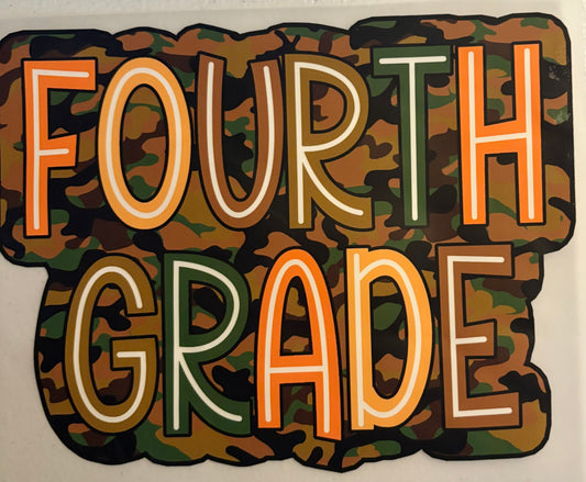 dtf child size t-shirt transfers "4th grade"