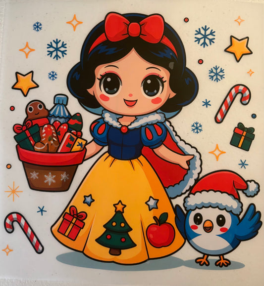 dtf child size t-shirt transfers Christmas "snow white"