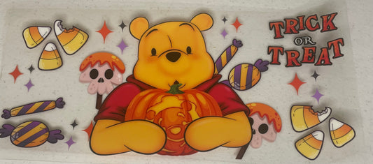 UV DTF Cup Wrap,  Halloween pooh