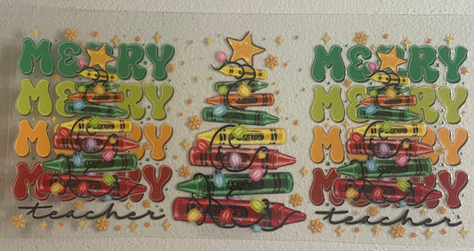 UV DTF Cup Wrap,  Christmas teachers