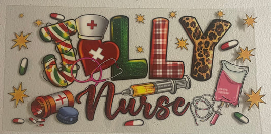 UV DTF Cup Wrap,  Christmas Nurse