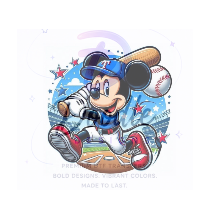 dtf child size t-shirt transfers "Baseball mickey"