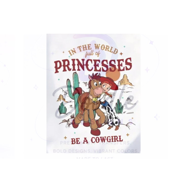 dtf child size t-shirt transfers "Be a Cowgirl"