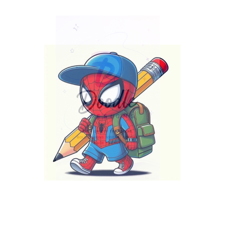 dtf child size t-shirt transfers "Back to School Spider-man"
