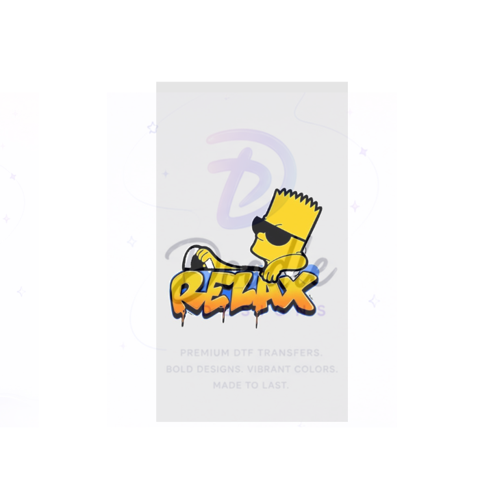 dtf child size t-shirt transfers "Bart"