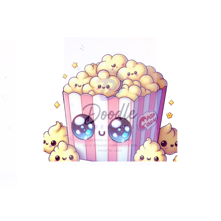 dtf child size t-shirt transfers "Popcorn Cuties"