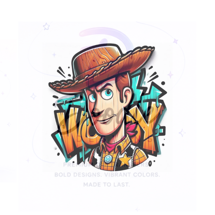 dtf child size t-shirt transfers "Woody"