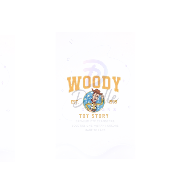 dtf child size t-shirt transfers "Woody University"