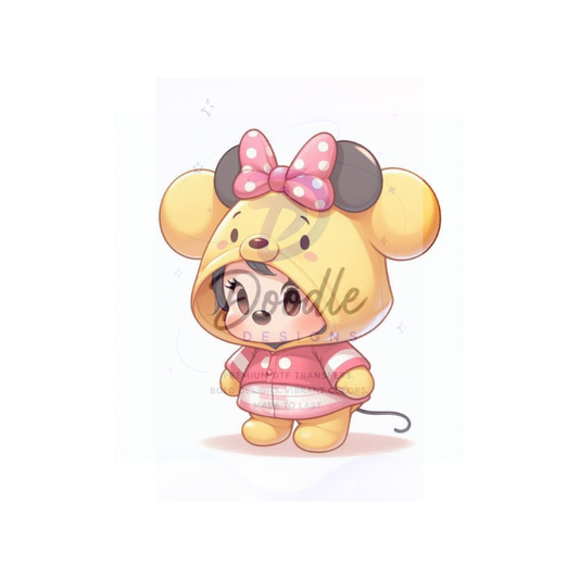 dtf child size t-shirt transfers "Baby minnie as  Winnie"