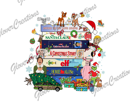 dtf child size t-shirt transfers Christmas