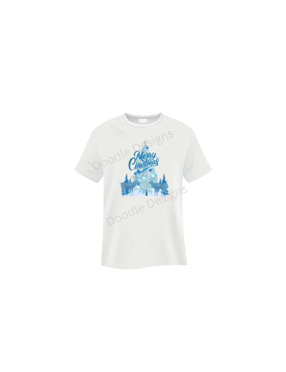 Digital Download. "Blue Christmas trees" PNG+SVG
